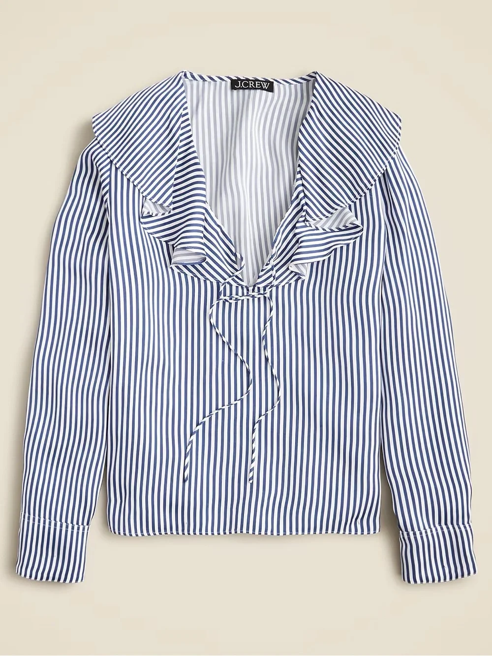 J.Crew Goldie Top in Striped Satin